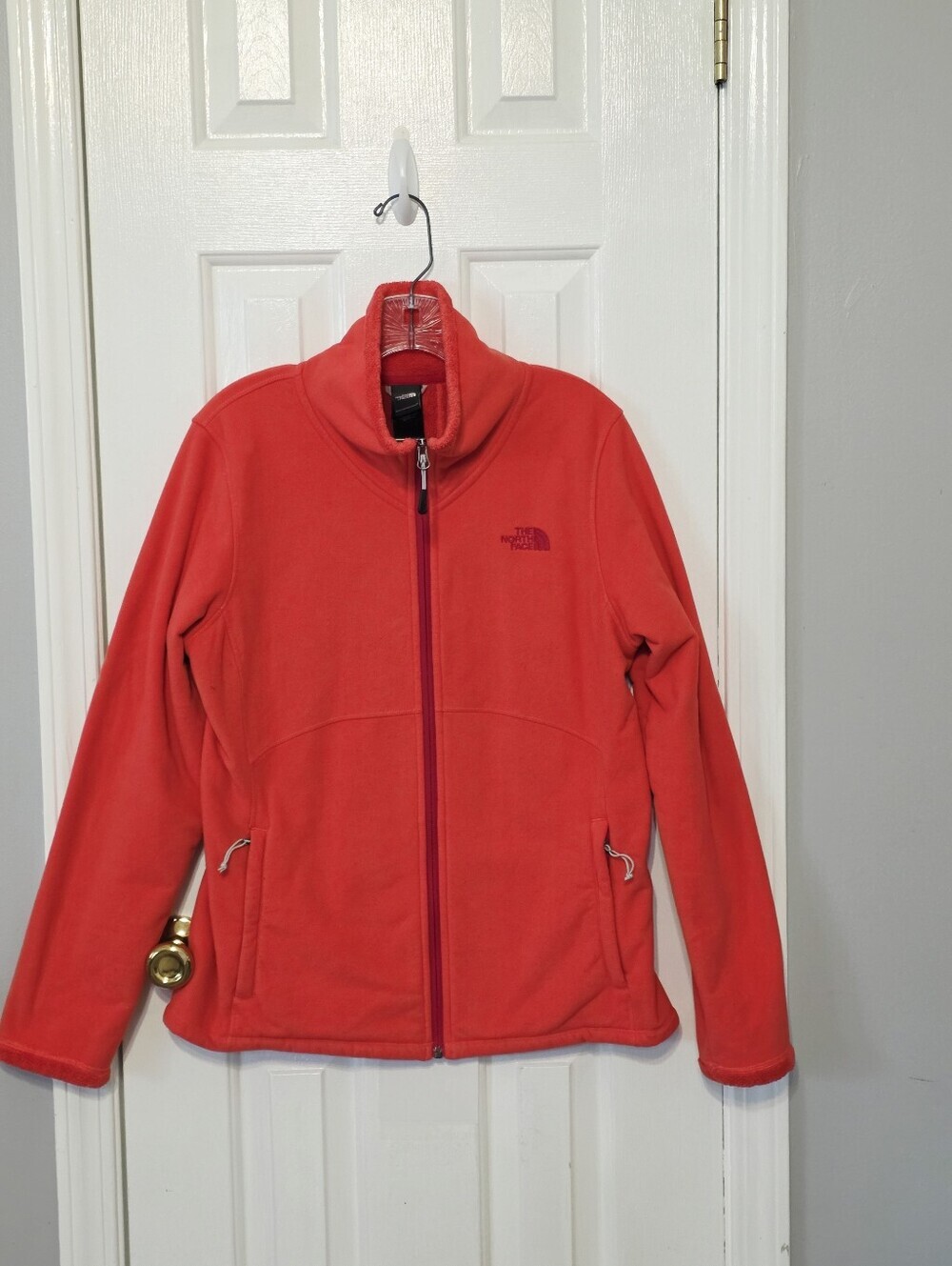 The North Face Fleece Jacket Large Red Orange